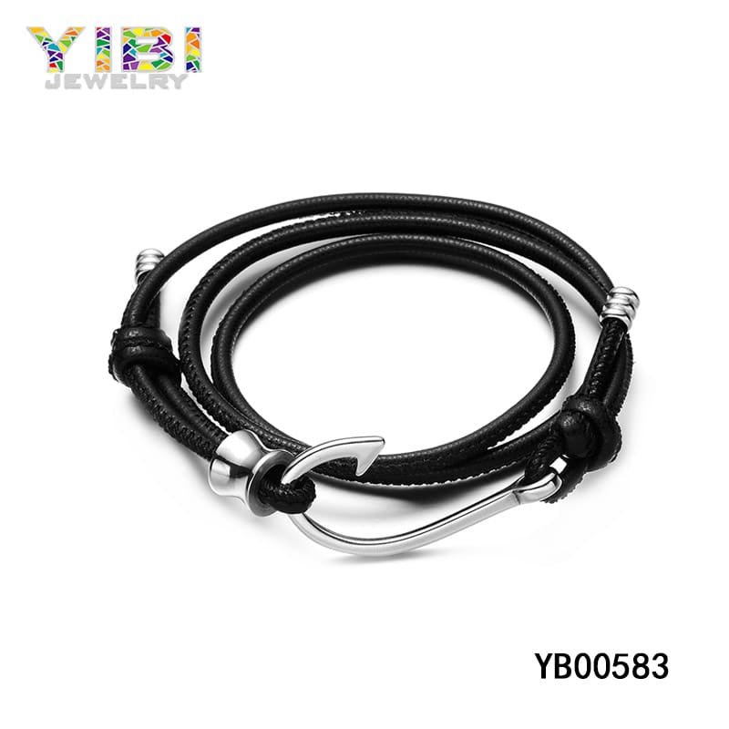 Men's leather rope bracelets