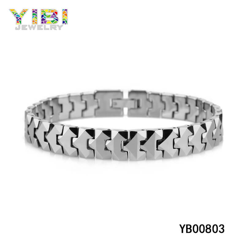 personalized mens tungsten bracelet