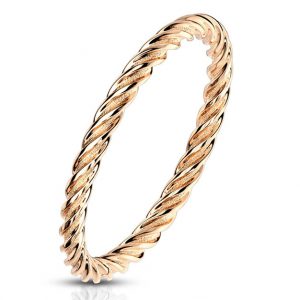 Spiral Charm Gold Brass Ring