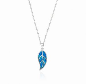 Starry Blue Left Opal Gold & Silver Necklace