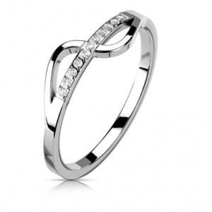 Zircon Heart to Heart Silver Ring