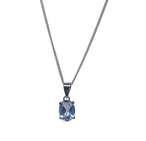 Zirconia Blue Dream Star Silver Necklace